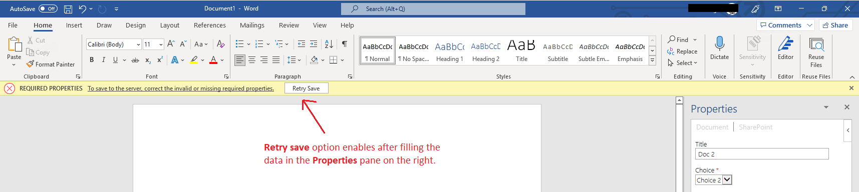 Saving to Sharepoint from Office 365 - metadata issue - Microsoft Q&A