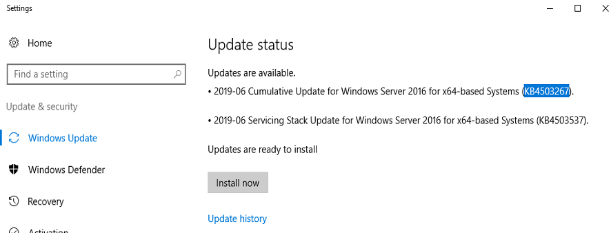 End of Support for windows server 2016 version 1607 standard edition ...