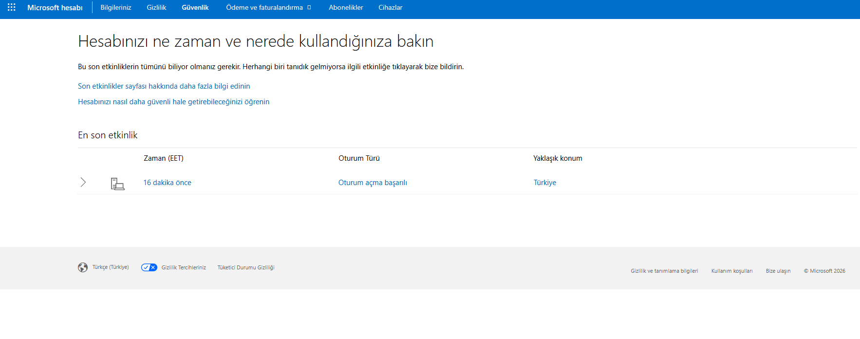 Kullanıcının resmi