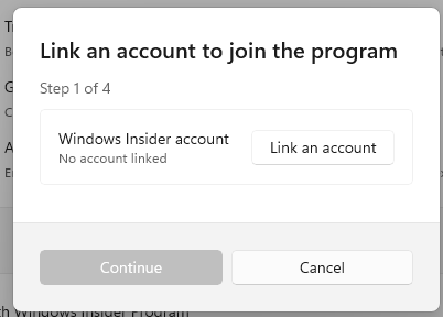 Link Account to Windows Insider not working - Microsoft Q&A