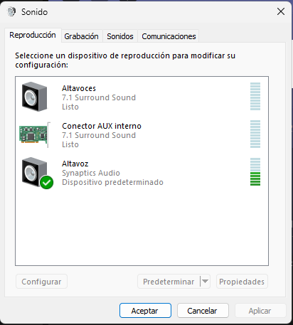 ¿Como solucionar problemas con synaptics audio? - Microsoft Q&A