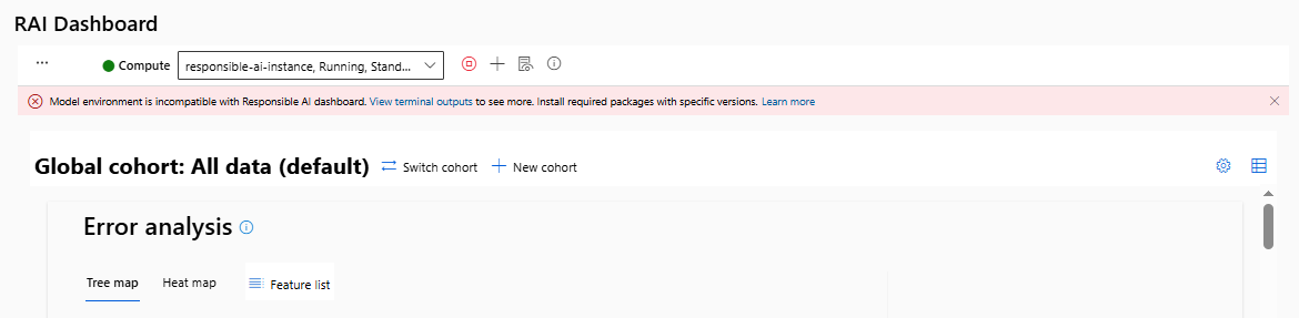 Responsible AI dashboard ML model import error - Microsoft Q&A