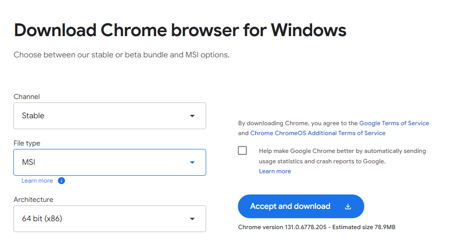 chrome browser