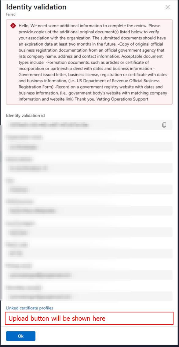 upload button
