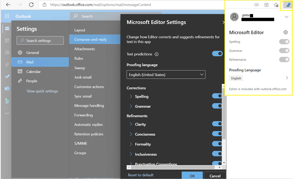 Outlook 365 - Online Microsoft Editor Does not Work - Microsoft Q&A