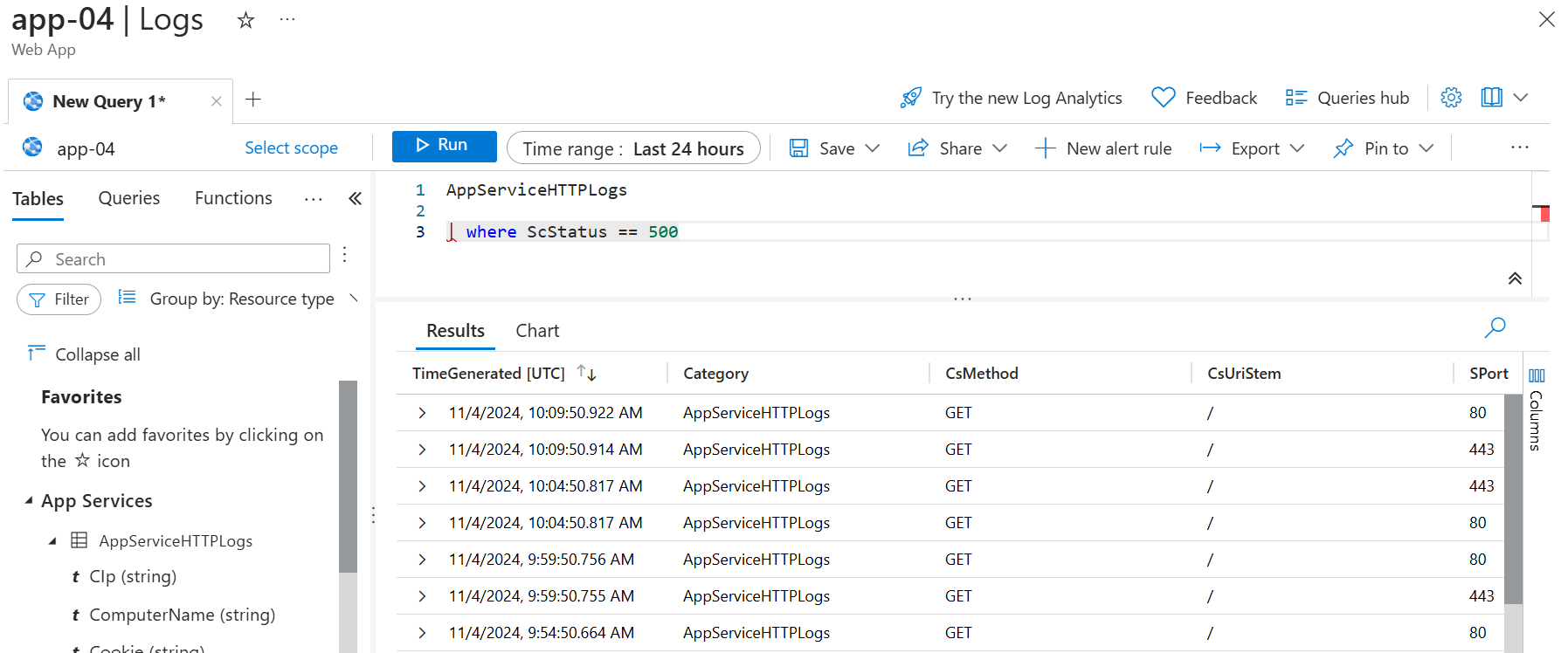 How to identify the app service error in the Azure Monitor? - Microsoft Q&A