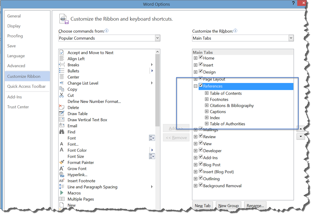 References tab not working in word 2013 - Microsoft Q&A