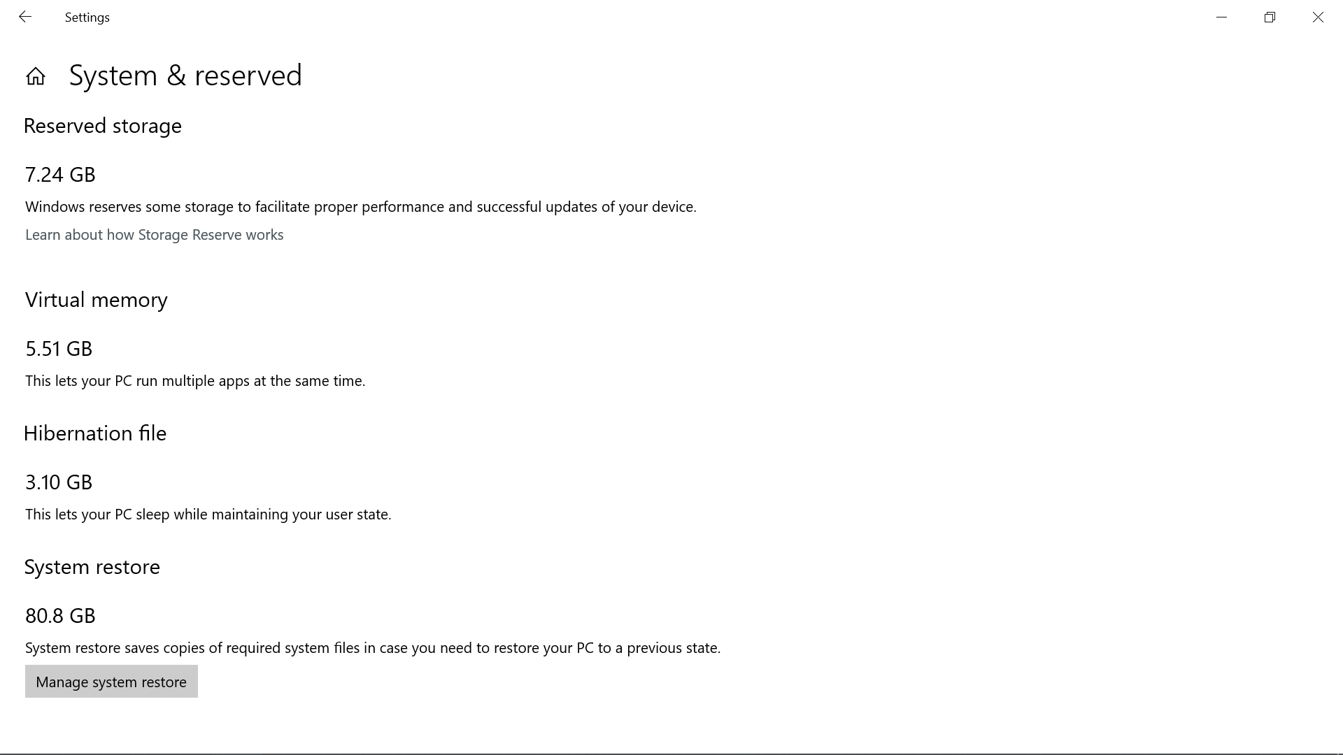 System and Reserved storage taking more space. - Microsoft Q&A