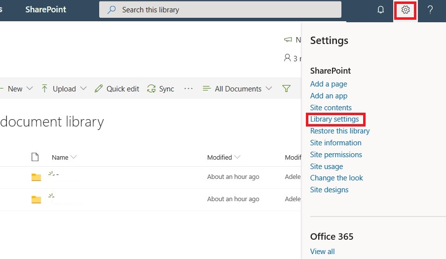 When renaming folder in a document library in SharePoint Online in ...