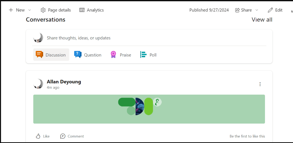 Conversations , the ootb for sharepoint is not display images ...