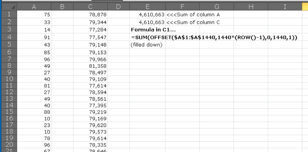 Macro to sum a range of cells, where the range changes each time ...