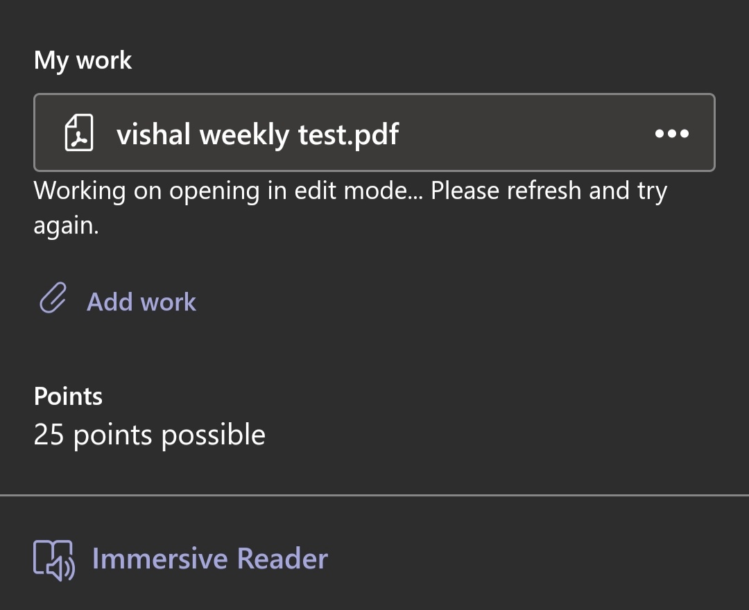 Why is ms teams not taking my assignment - Microsoft Q&A