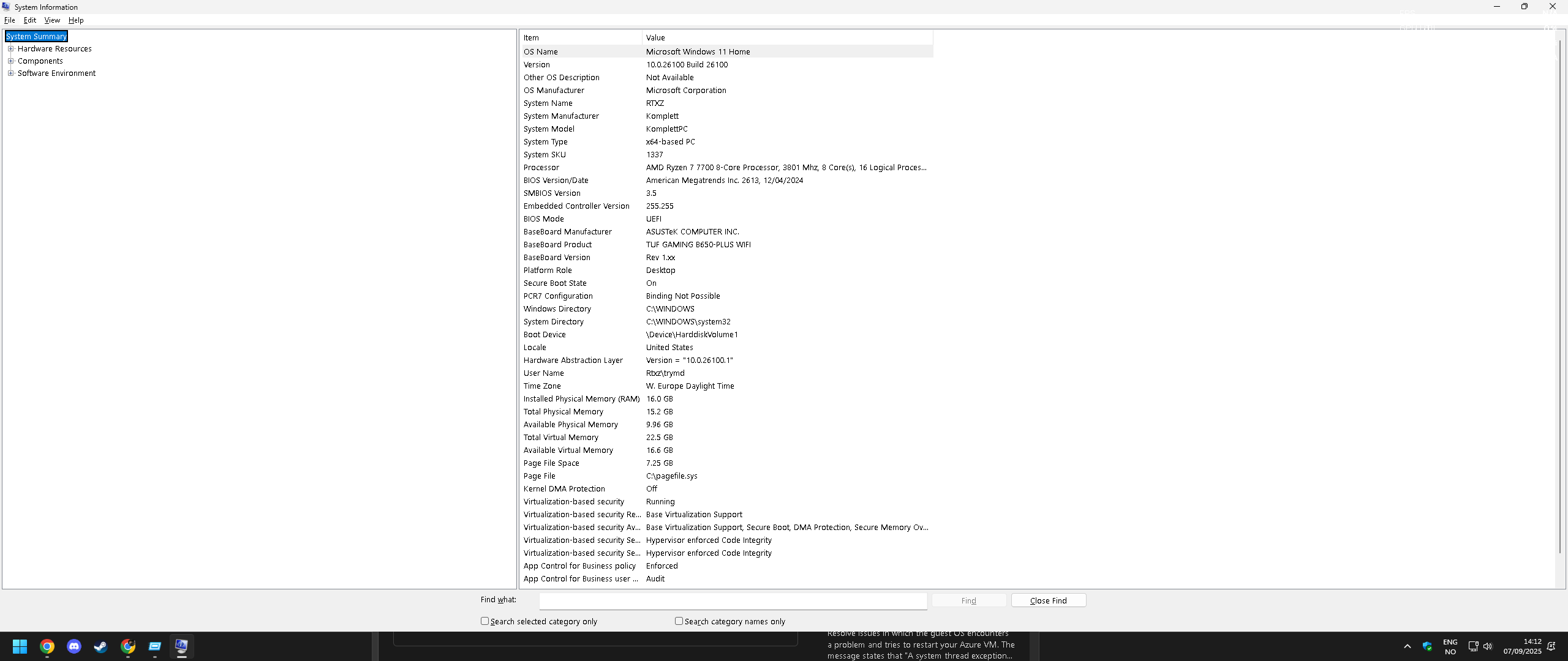 Kernel security check failuere 0x139 - Microsoft Q&A