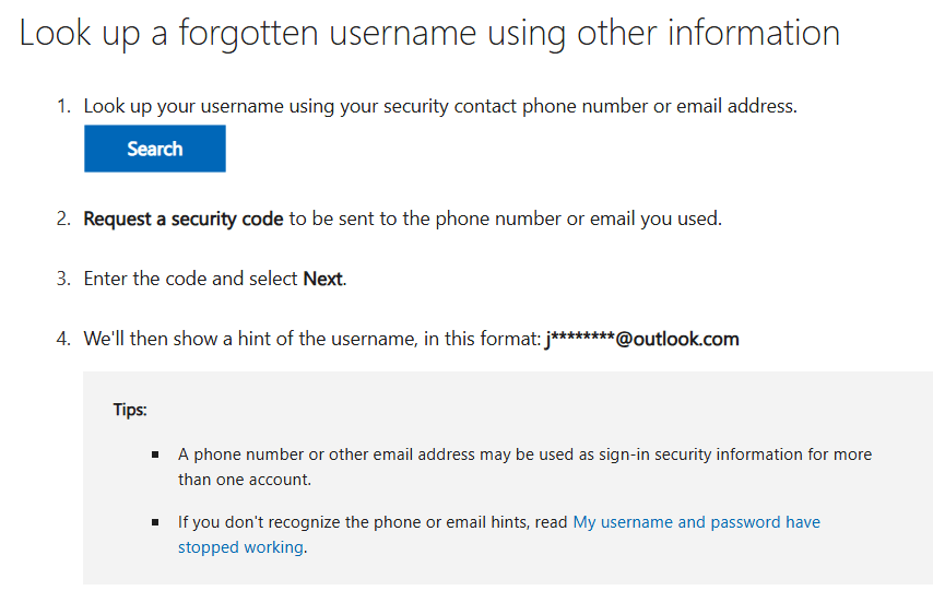 Can't find my account to sign in - Microsoft Q&A