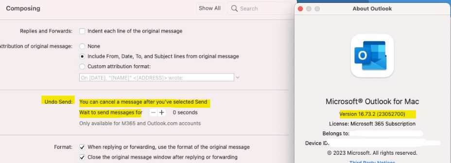 Undo Send gone in Mac 16.73.1 - Microsoft Q&A
