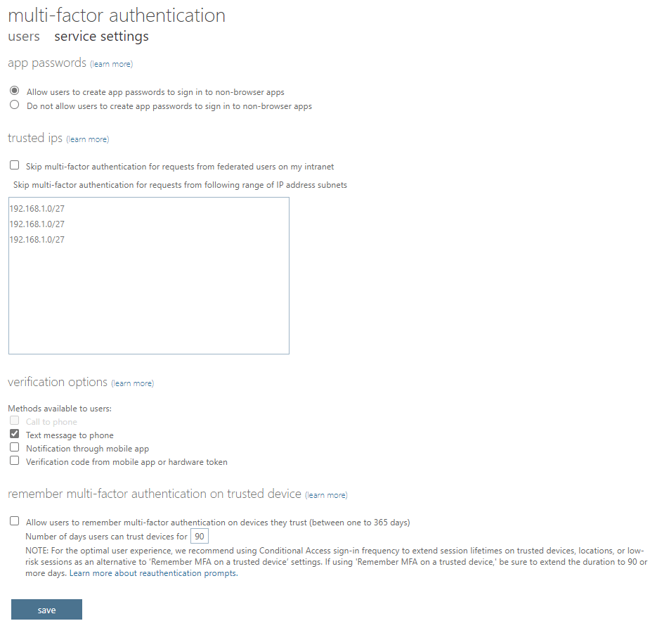 Stop users being asked to install Microsoft Authenticator App ...