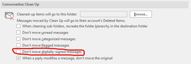 Cleanup Conversation Not Cleaning Digitally-Signed Messages - Microsoft Q&A
