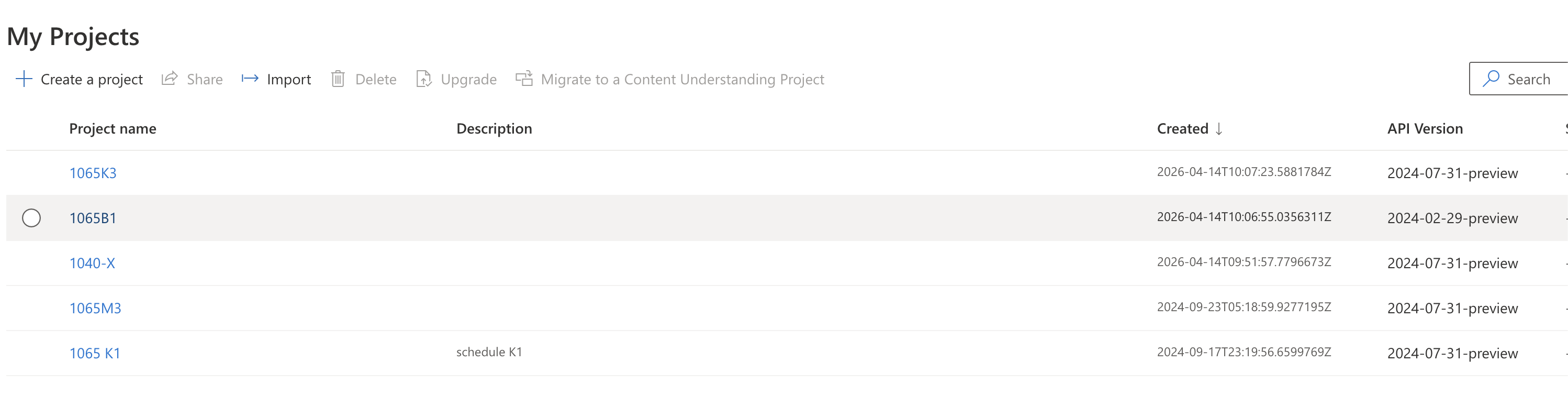 My custom extraction model projects are no longer accessible ...