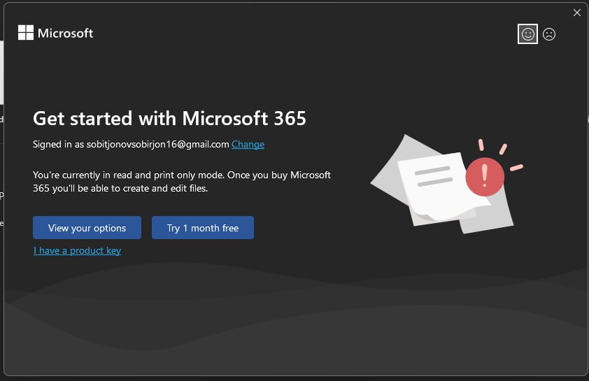 Problem with getting access and working in Microsoft products ...