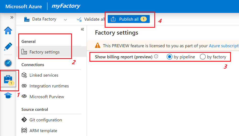 thumbnail image 2 of blog post titled  Granular Billing for Azure Data Factory