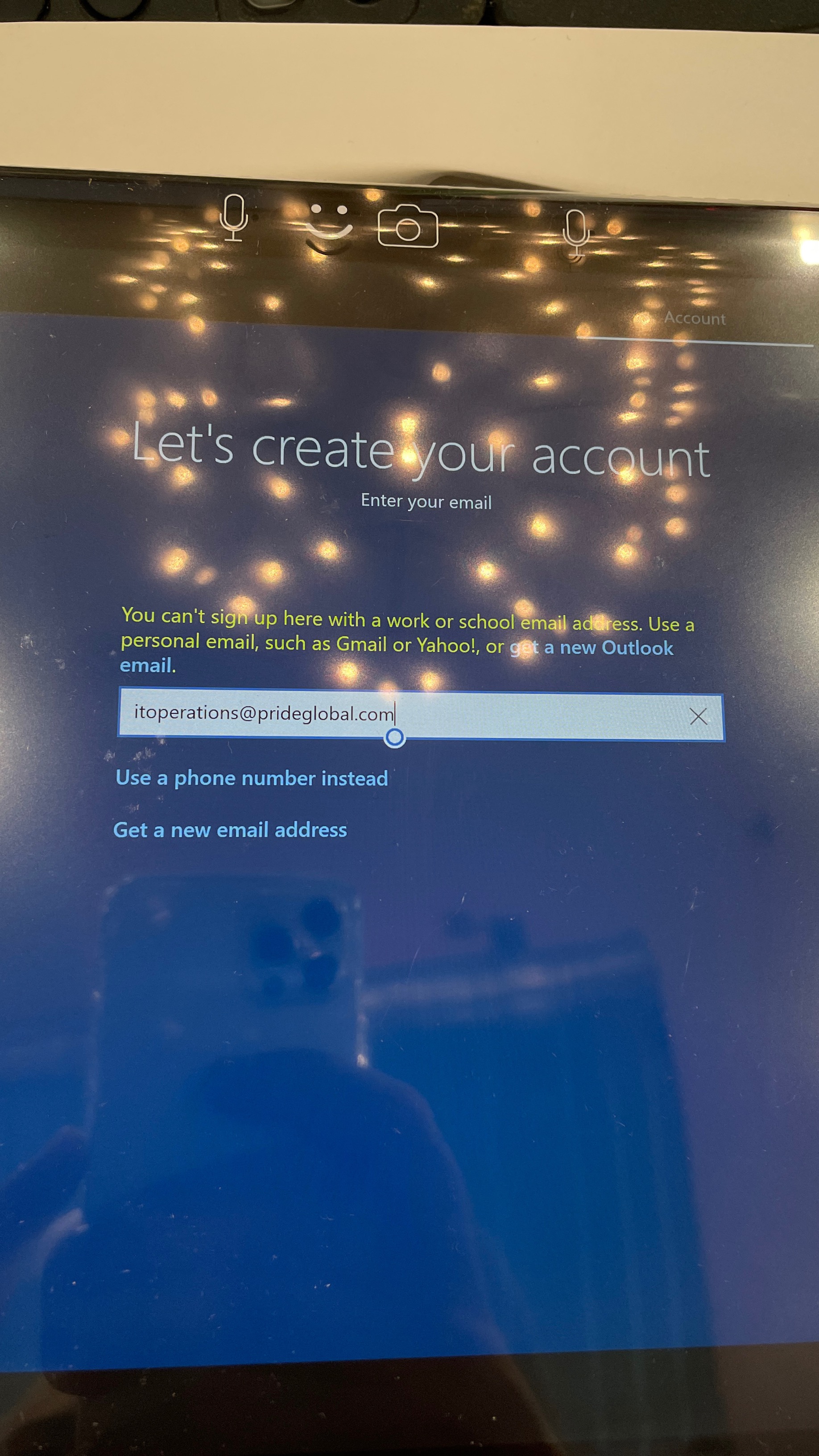 Unable to setup Surface Pro with Work account - Microsoft Q&A