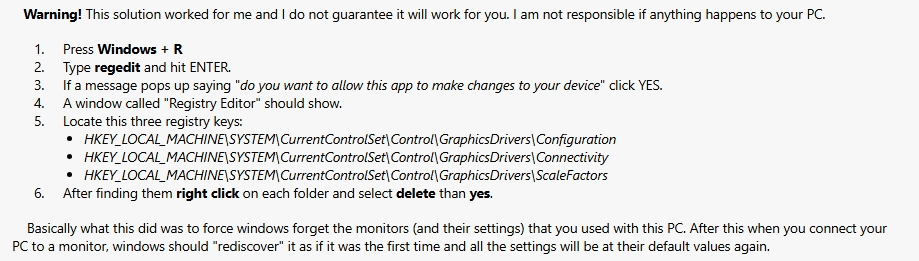 After KB5035942 update installed, second monitor not working properly ...