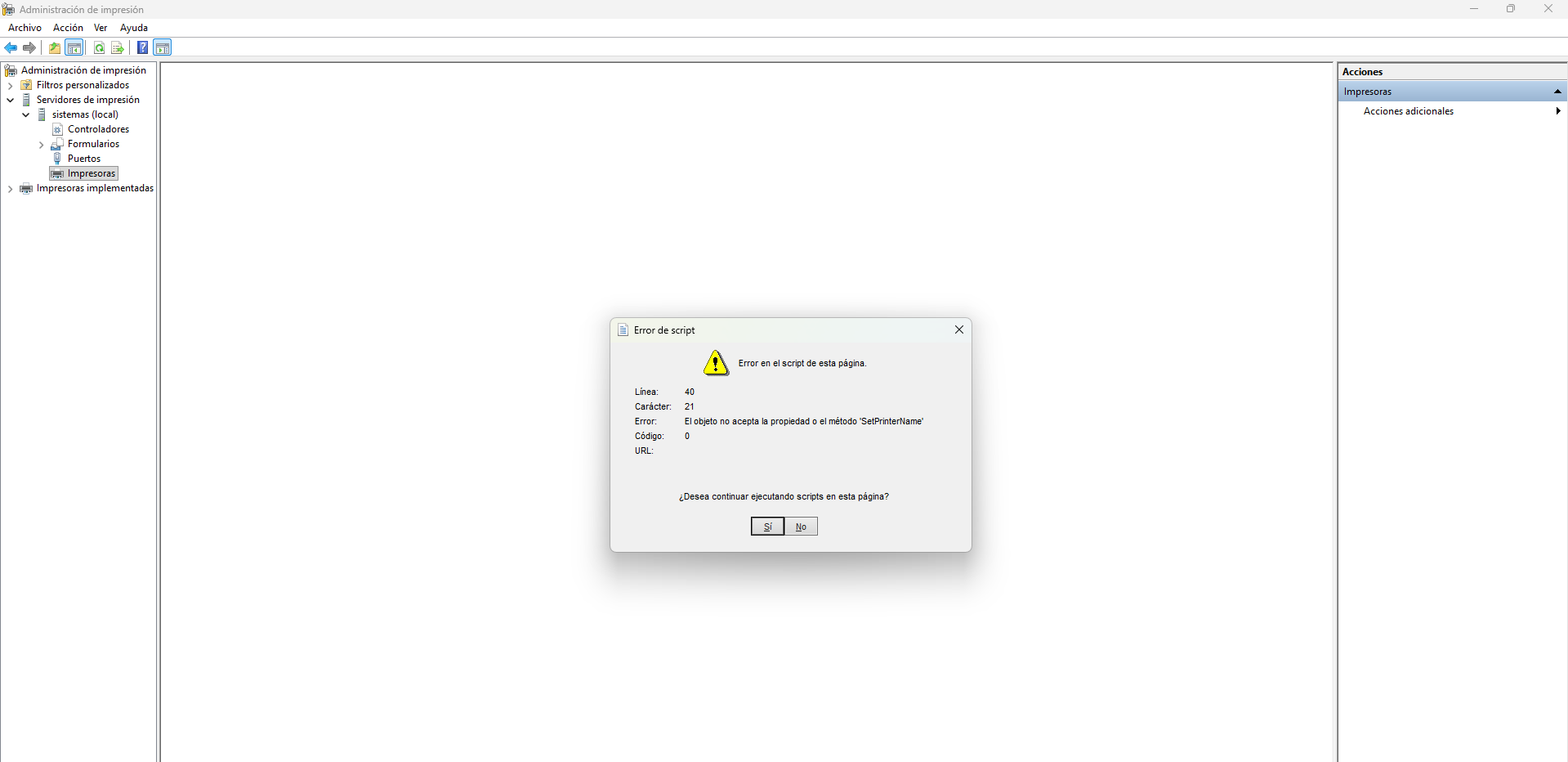 Error de Script