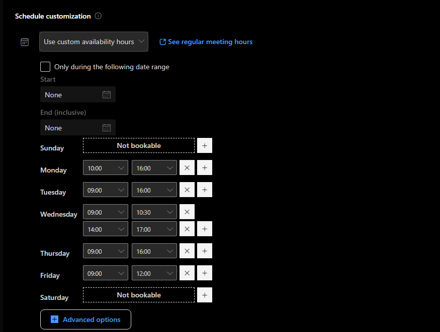Meeting settings 2