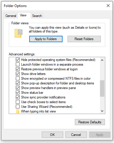 File explorer is blank. Navigation pane shows as active but drop down ...