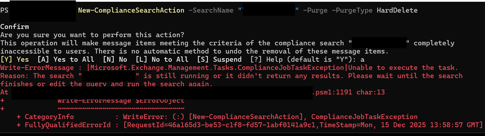 Purview Searches Showing No Results in Powershell - Microsoft Q&A