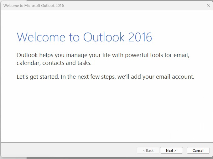 Outlook 2016