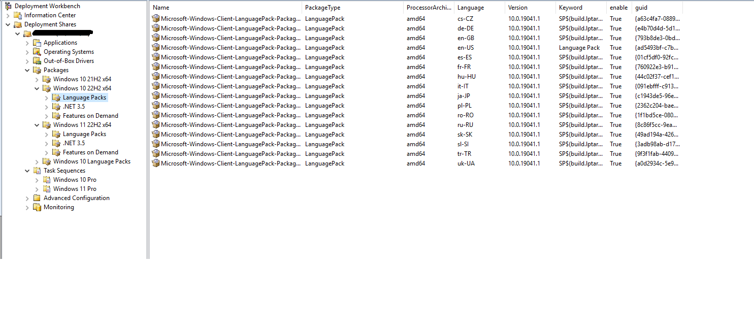 Win 10 Packages