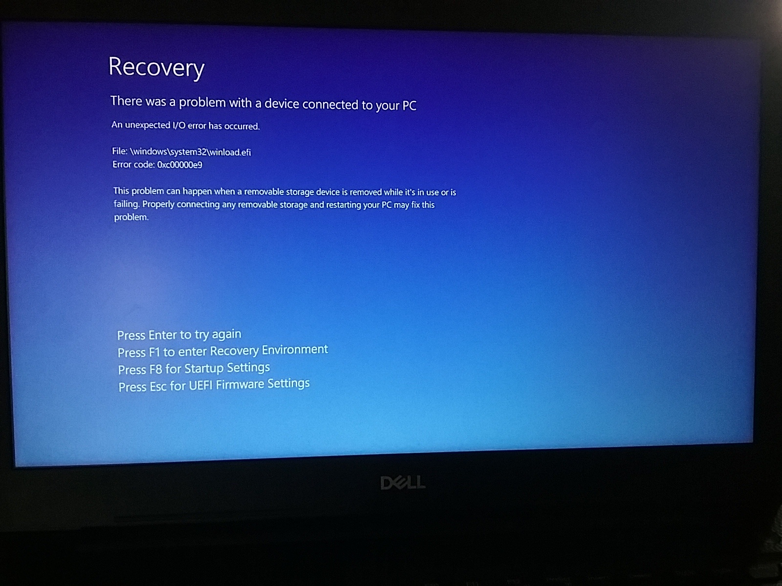 Unexpected I/O error has occurred - Microsoft Q&A
