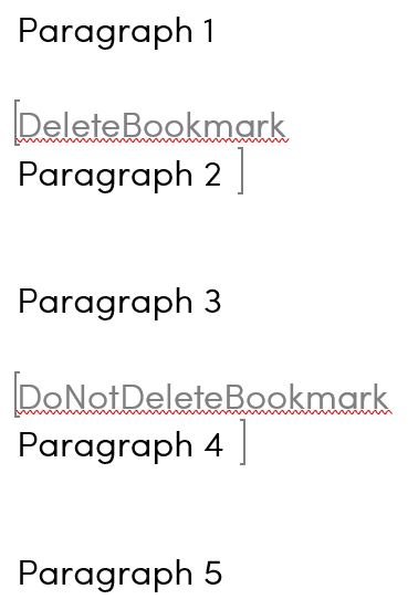 Macro to delete bookmarks in word document - Microsoft Q&A