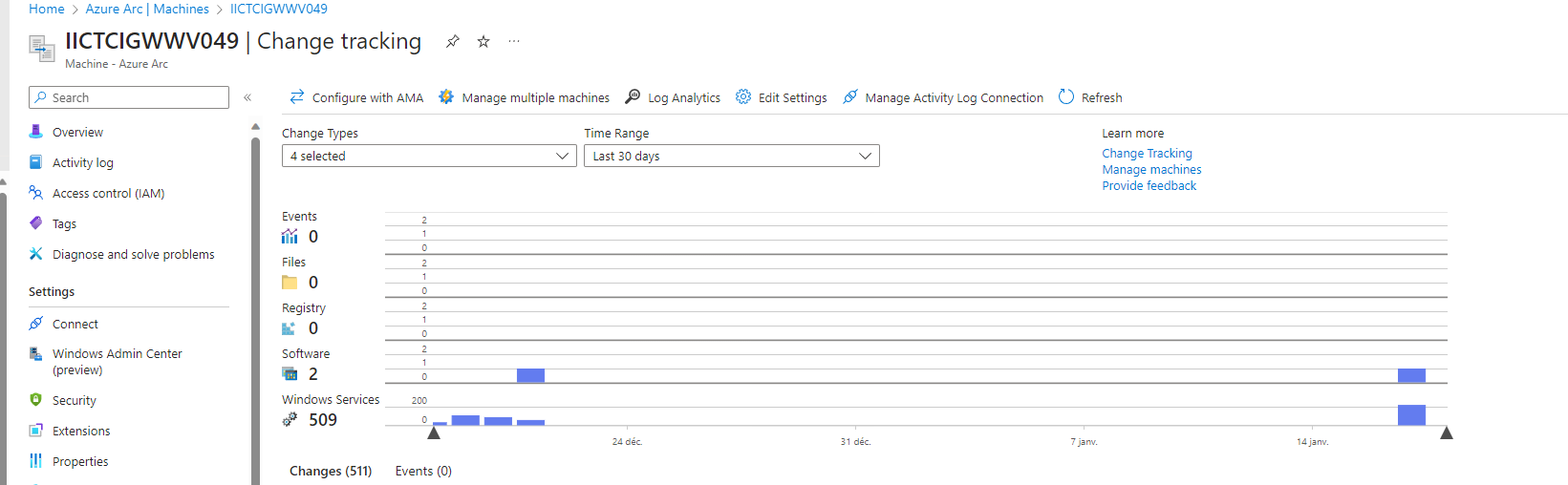 Changetracking/Inventory extensions stop working suddenly - Microsoft Q&A