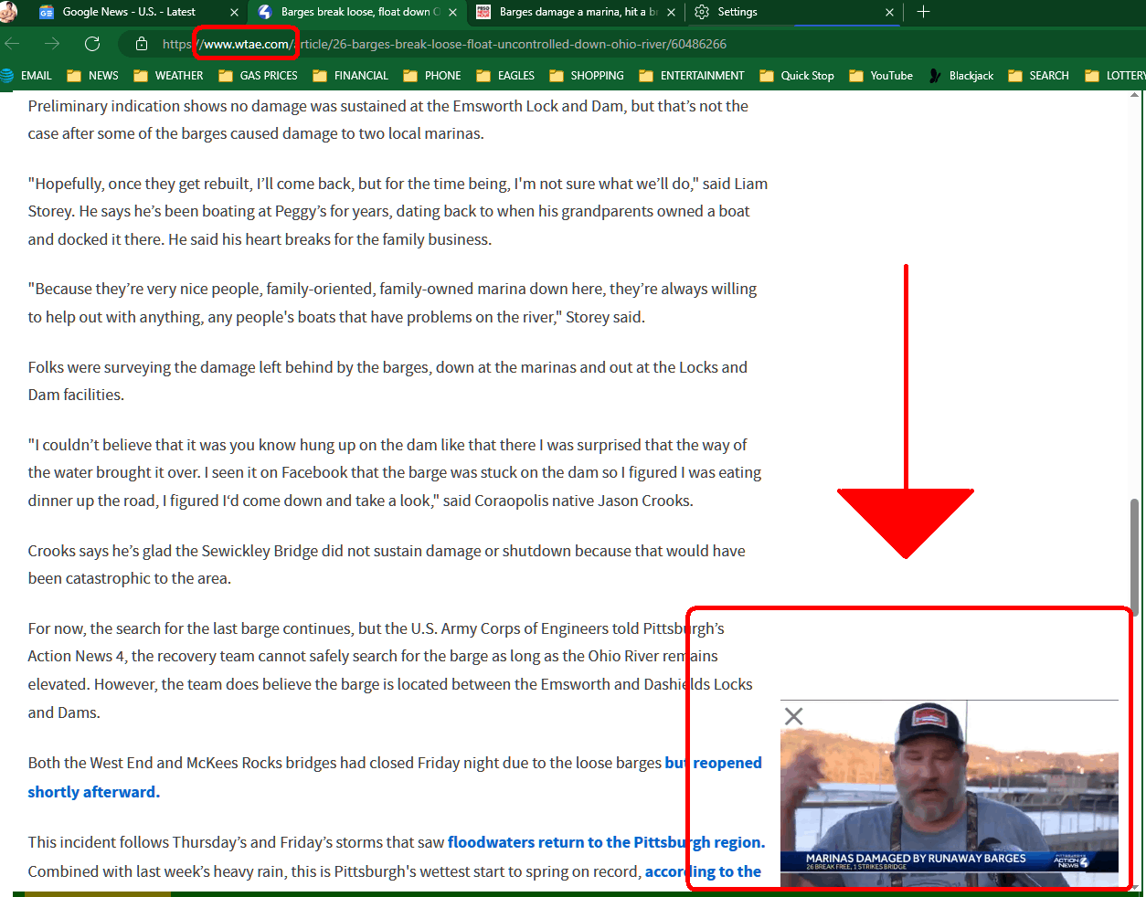 Intermittent Google News Article video Pop Up Problem - Microsoft Q&A