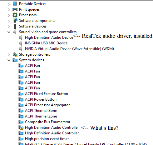 Audio Driver continually failing to install / Windows does not ...