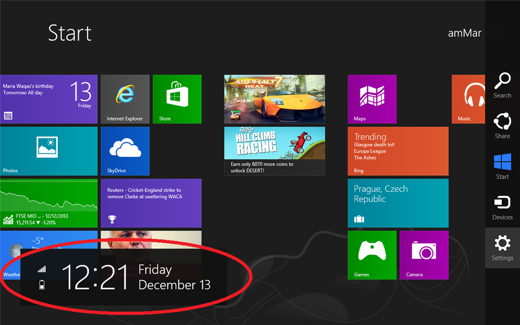 How do I Disable Pop-Up Clock when 