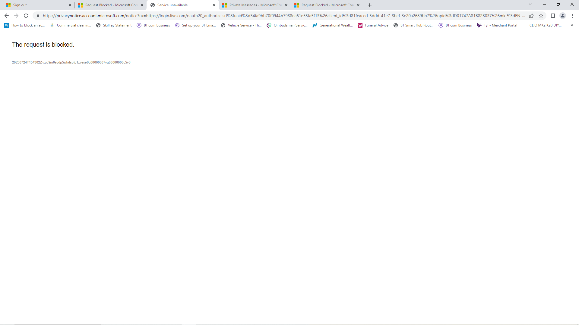 Request Blocked - Microsoft Q&A