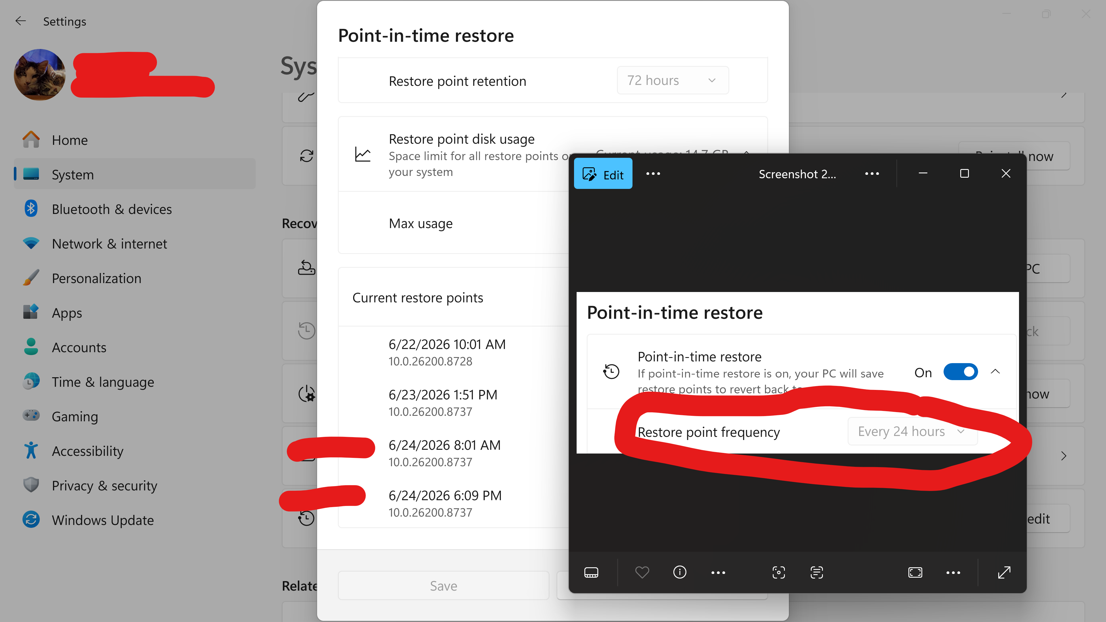 Windows 11 Point in time restore feature - Microsoft Q&A