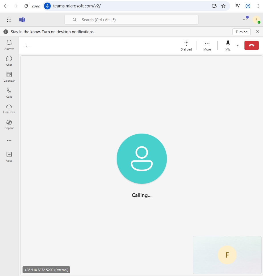 Unable to make international calls - Microsoft Q&A
