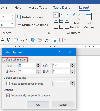 Row spacing in Word tables - Microsoft Q&A