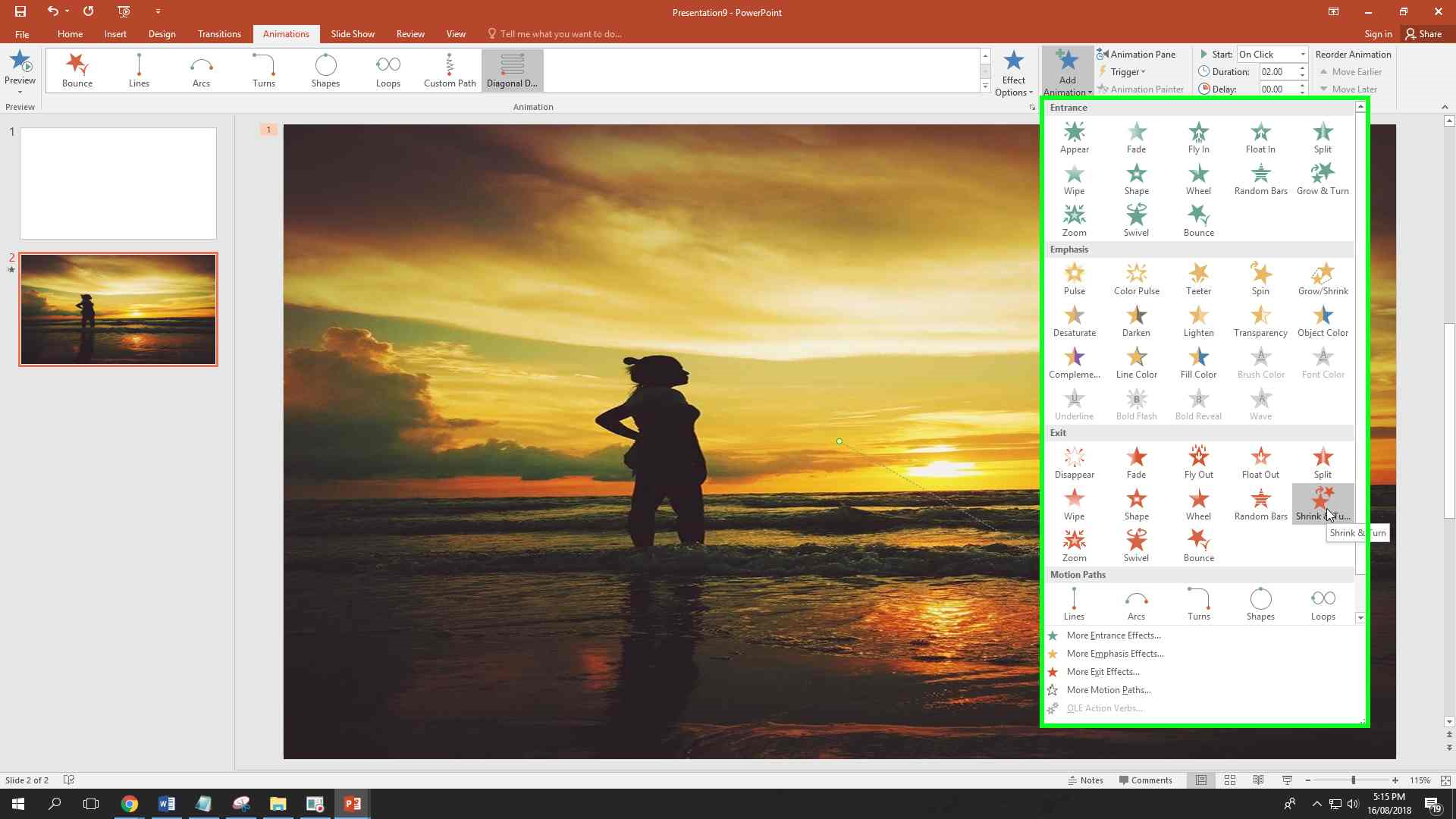 Animation - Shrink image to specific location - Microsoft Q&A
