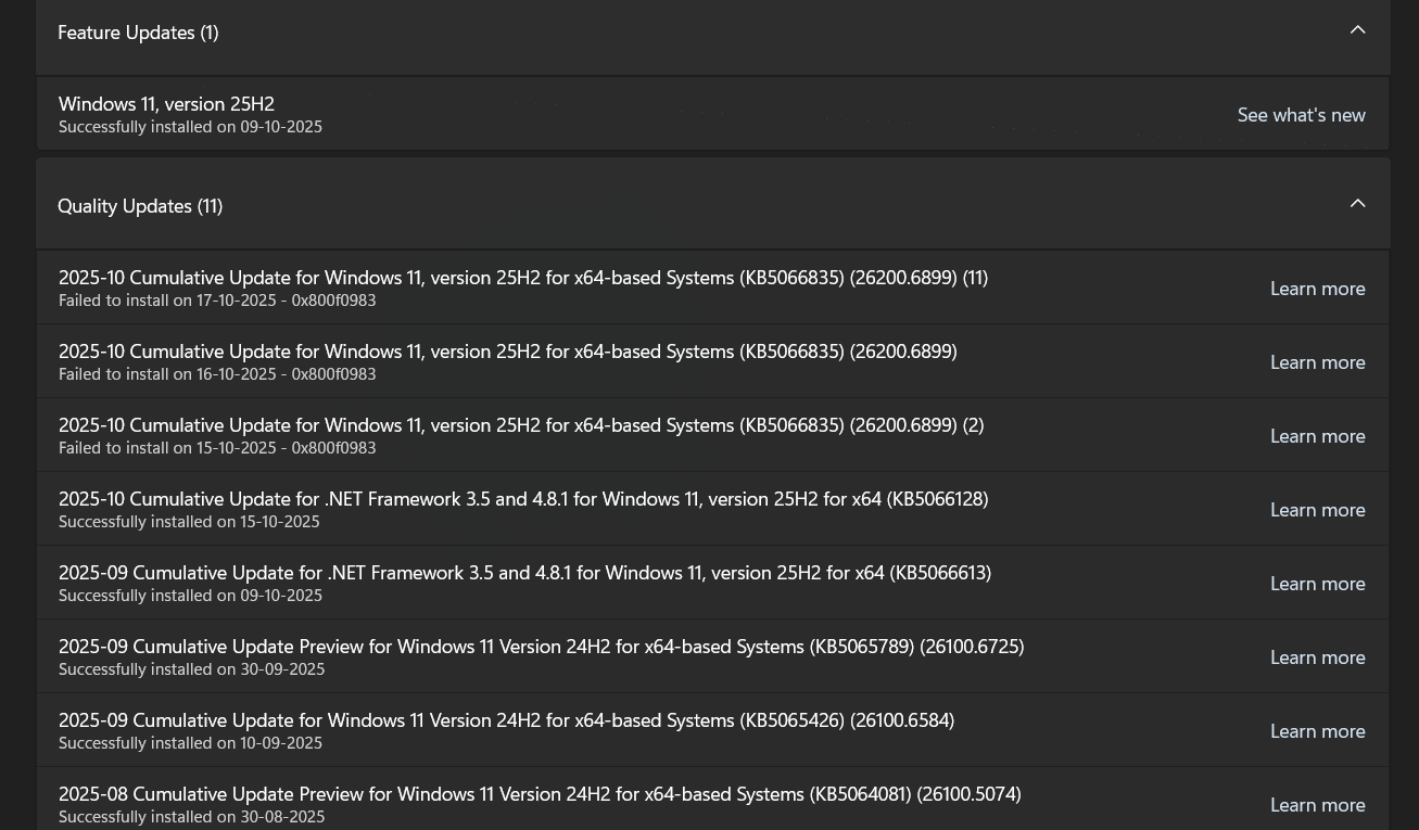 windows 11 24h2 cumulative update 2025
