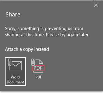 Error when sharing a OneDrive file from Word Desktop App - Microsoft Q&A