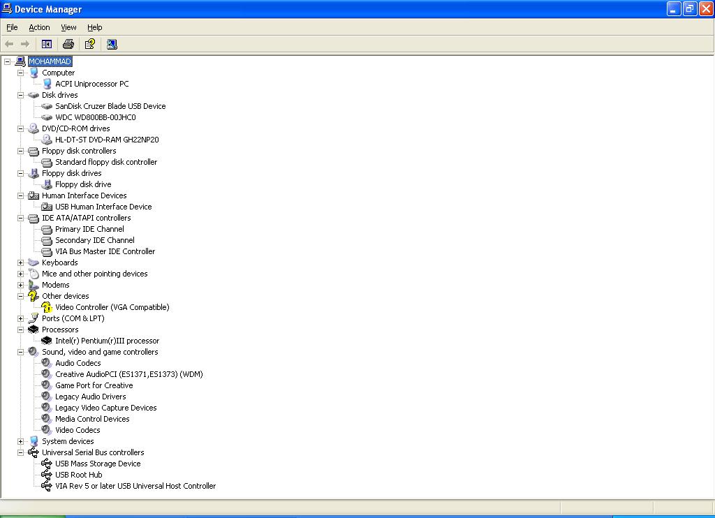 VGA is missed on Windows XP professional SP1 on a Desktop Computer ...