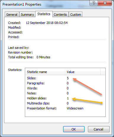 how to count unhidden slide in power point 365 - Microsoft Q&A