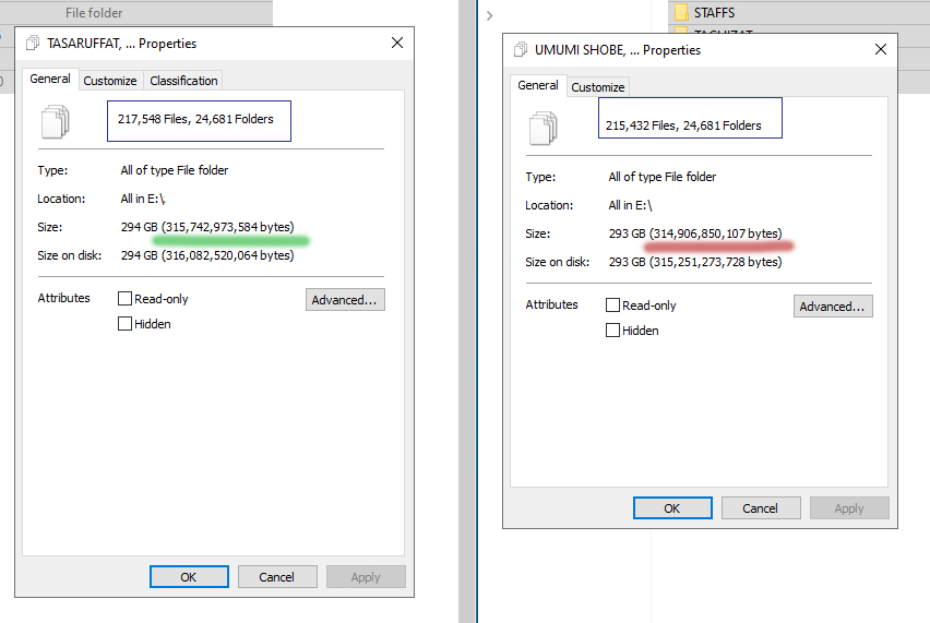 Discrepancy in File Sizes between DFSR members - Microsoft Q&A