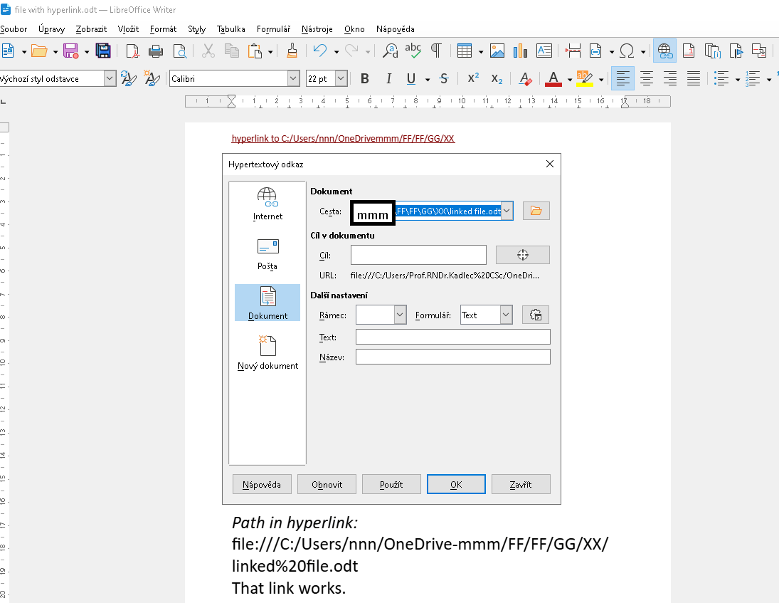 Hyperlinks not working after removing the files with hyperlinks (NOT ...