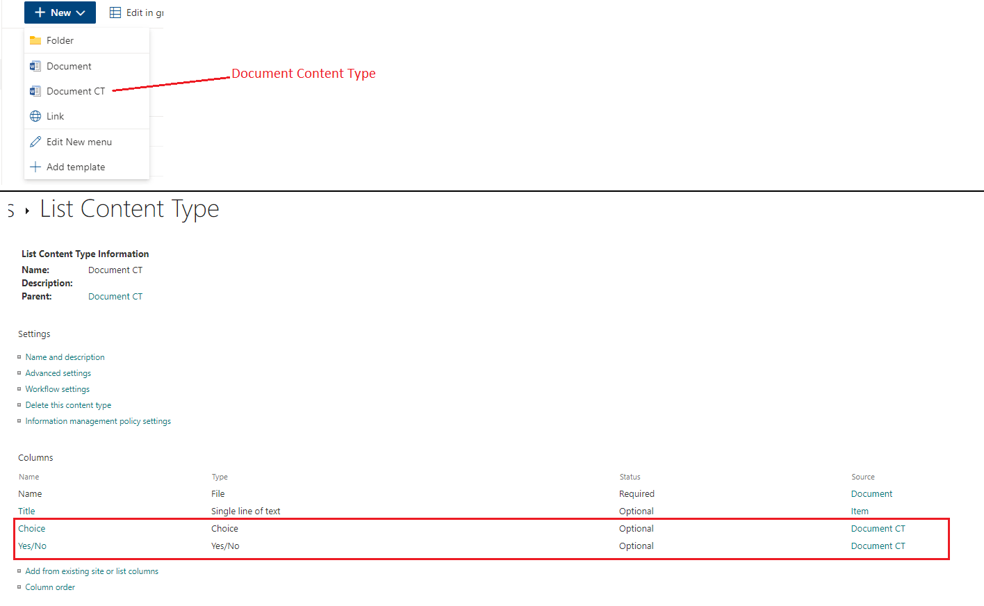 Issues with using Content Types for document templates - Microsoft Q&A